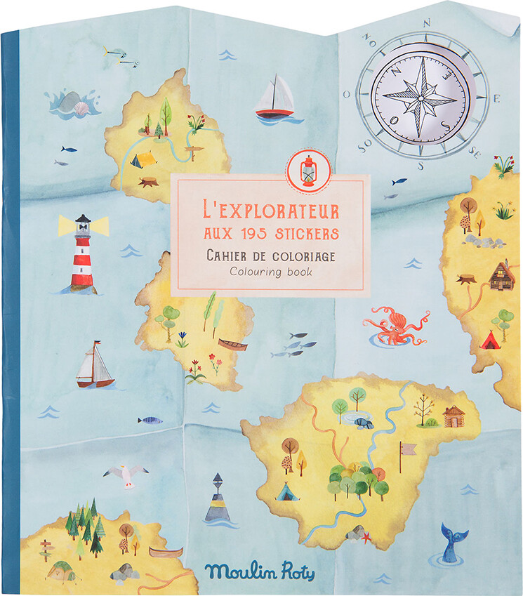 Moulin Roty - Klistermærkebog - På Opdagelse I Verden - Bog