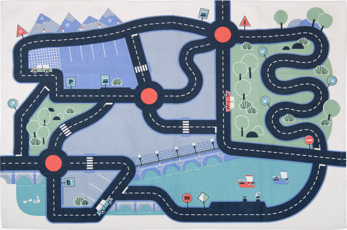 Moulin Roty - Legetæppe Med Bilbane - Avenue Du Moulin