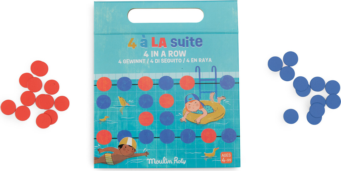 Moulin Roty - Magnetisk Spil - 4 På Stribe - Aujourd'hui C'est Mercredi