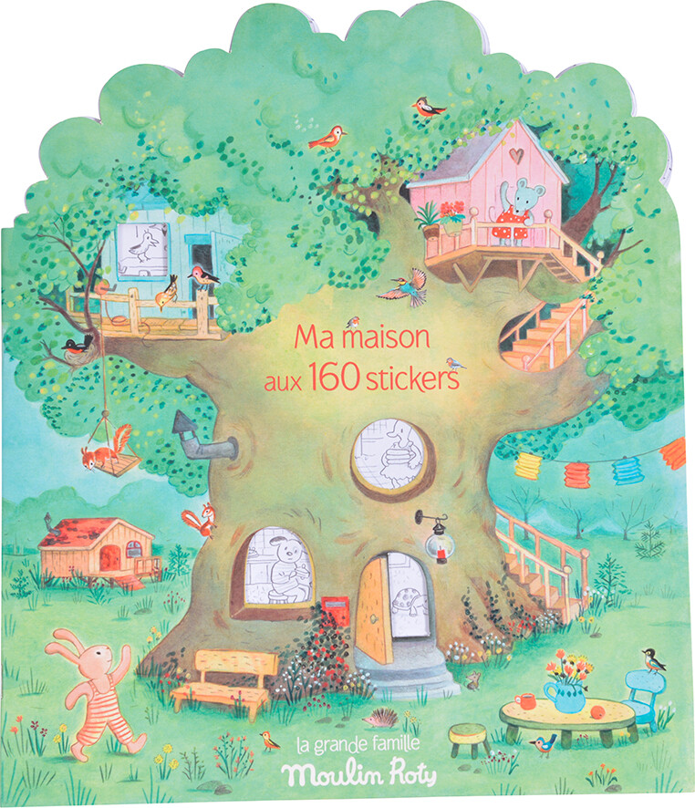 Moulin Roty - Malebog Med 160 Klistermærker - Bog