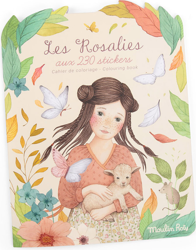 Moulin Roty - Malebog Med 230 Klistermærker - Les Rosalies - Bog