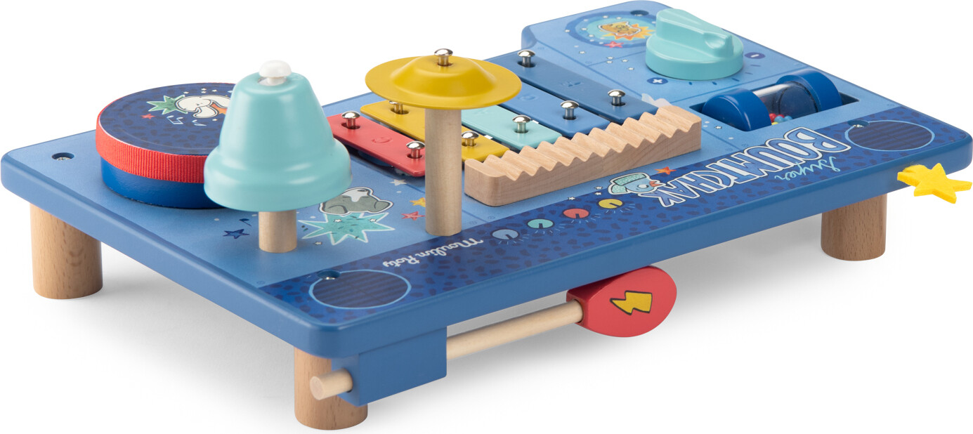 Moulin Roty - Musikbord Med 7 Aktiviteter - Puce Og Pilou