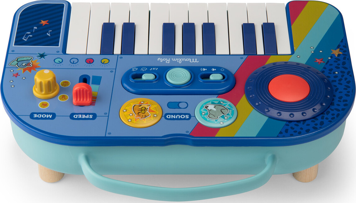 Moulin Roty - Musikinstrument - Elektrisk Keyboard - Puce Og Pilou