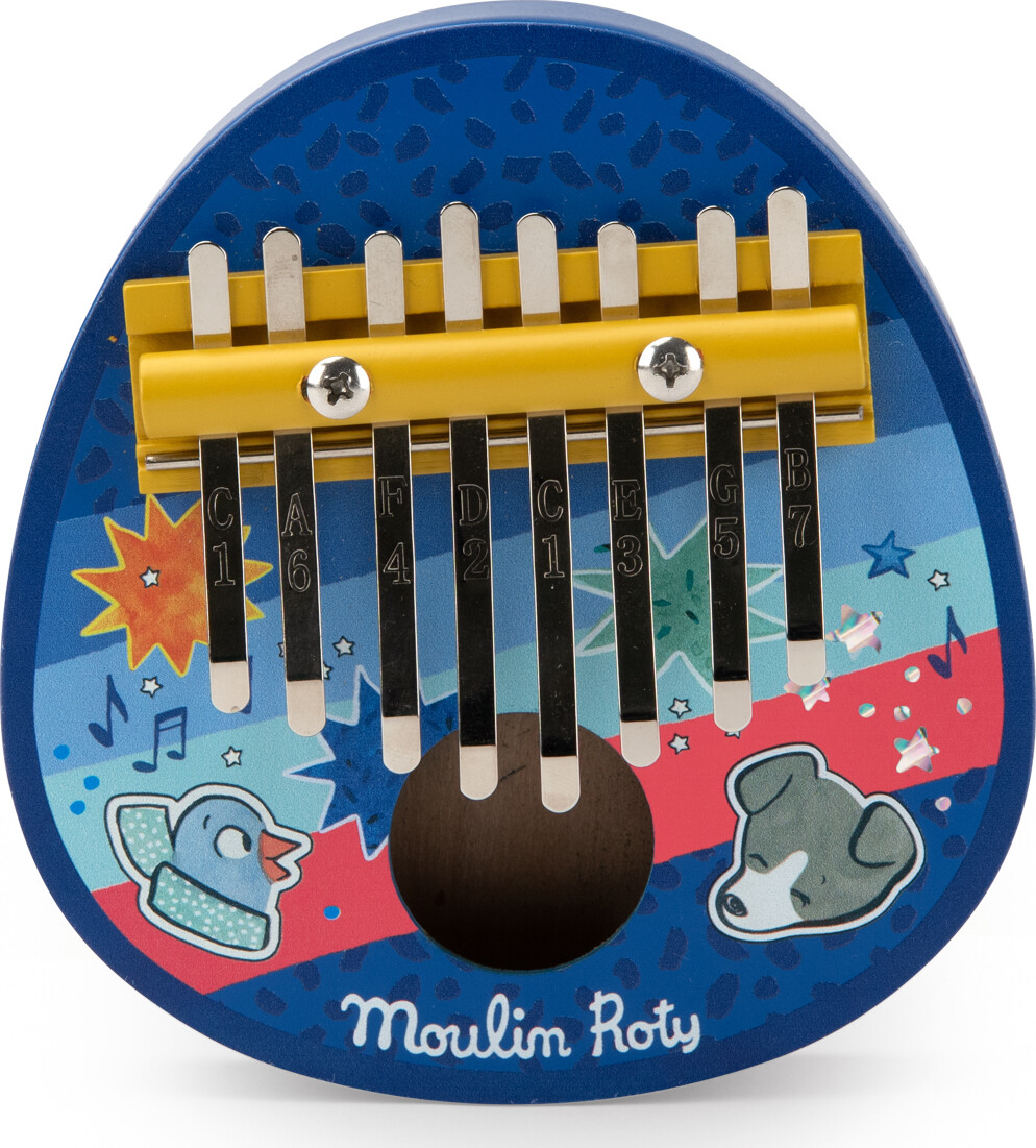 Moulin Roty - Musikinstrument - Kalimba - Puce Og Pilou