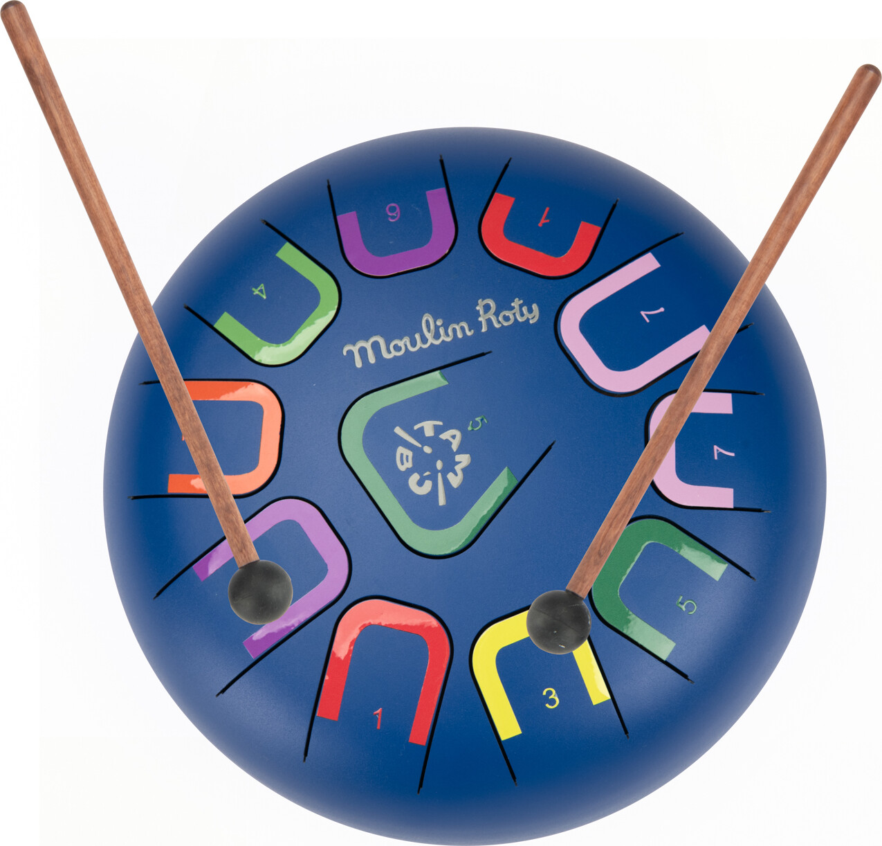 Moulin Roty - Musikinstrument - Tungetromme Stor - Puce Og Pilou