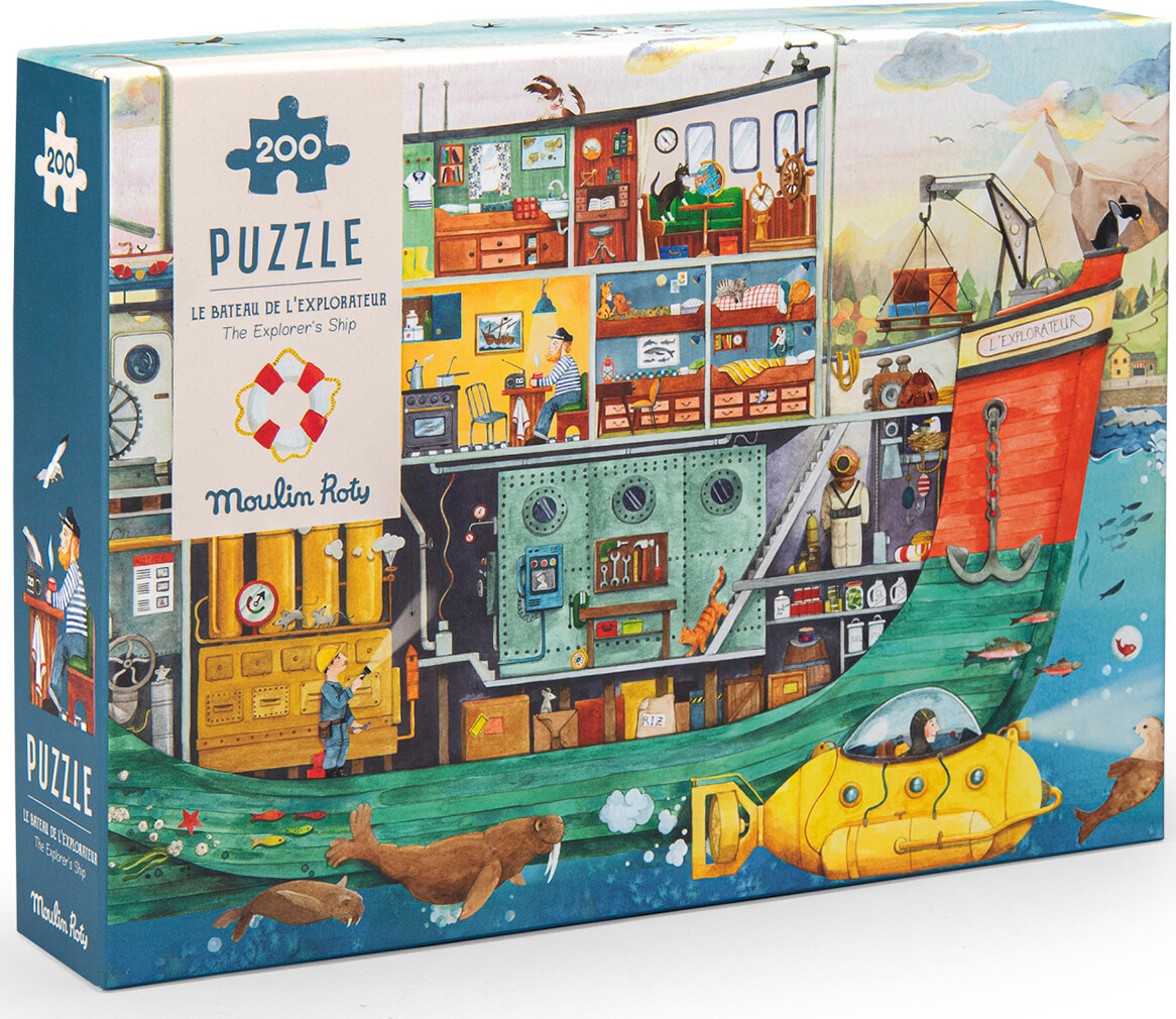 Moulin Roty - Puslespil 200 Brikker - Ombord På Skibet - A L'abordage