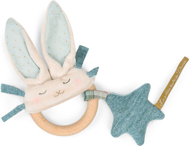 Moulin Roty - Kanin Rangle I Træ - La Petite Ecole De Danse