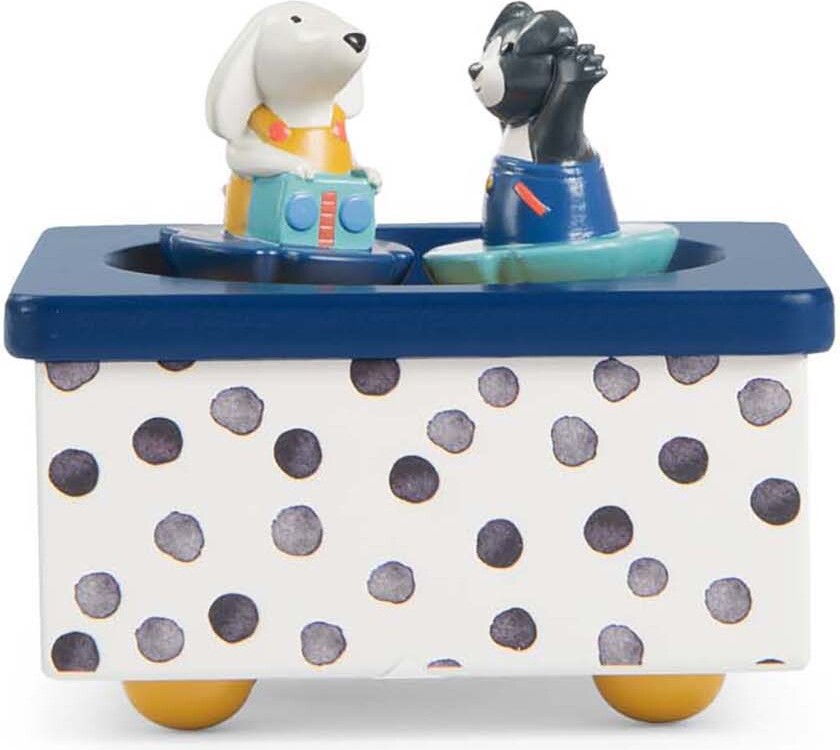 Moulin Roty - Spilledåse - Roterende Dyr - Puce Og Pilou