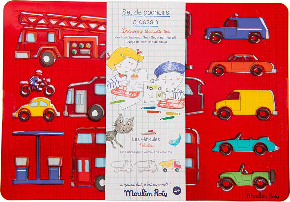 Moulin Roty - Stencil - Køretøjer