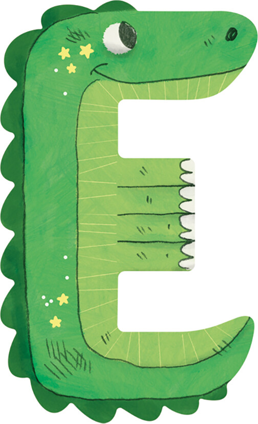 Moulin Roty - Træbogstav E - Grøn