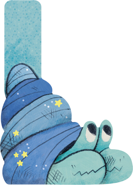 Dyrebogstaver I Træ Til Børneværelset - L - Blå - Moulin Roty