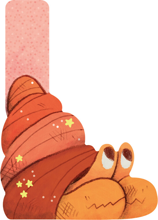 Moulin Roty - Træbogstav L - Pink