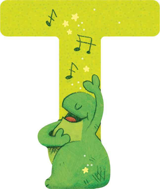 Dyrebogstaver I Træ Til Børneværelset - T - Grøn - Moulin Roty