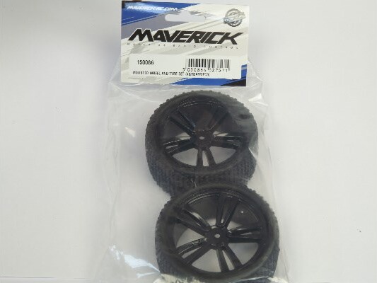 Mounted Wheel And Tyre Set (xb/rear/2pcs) - Mv150086 - Maverick Rc