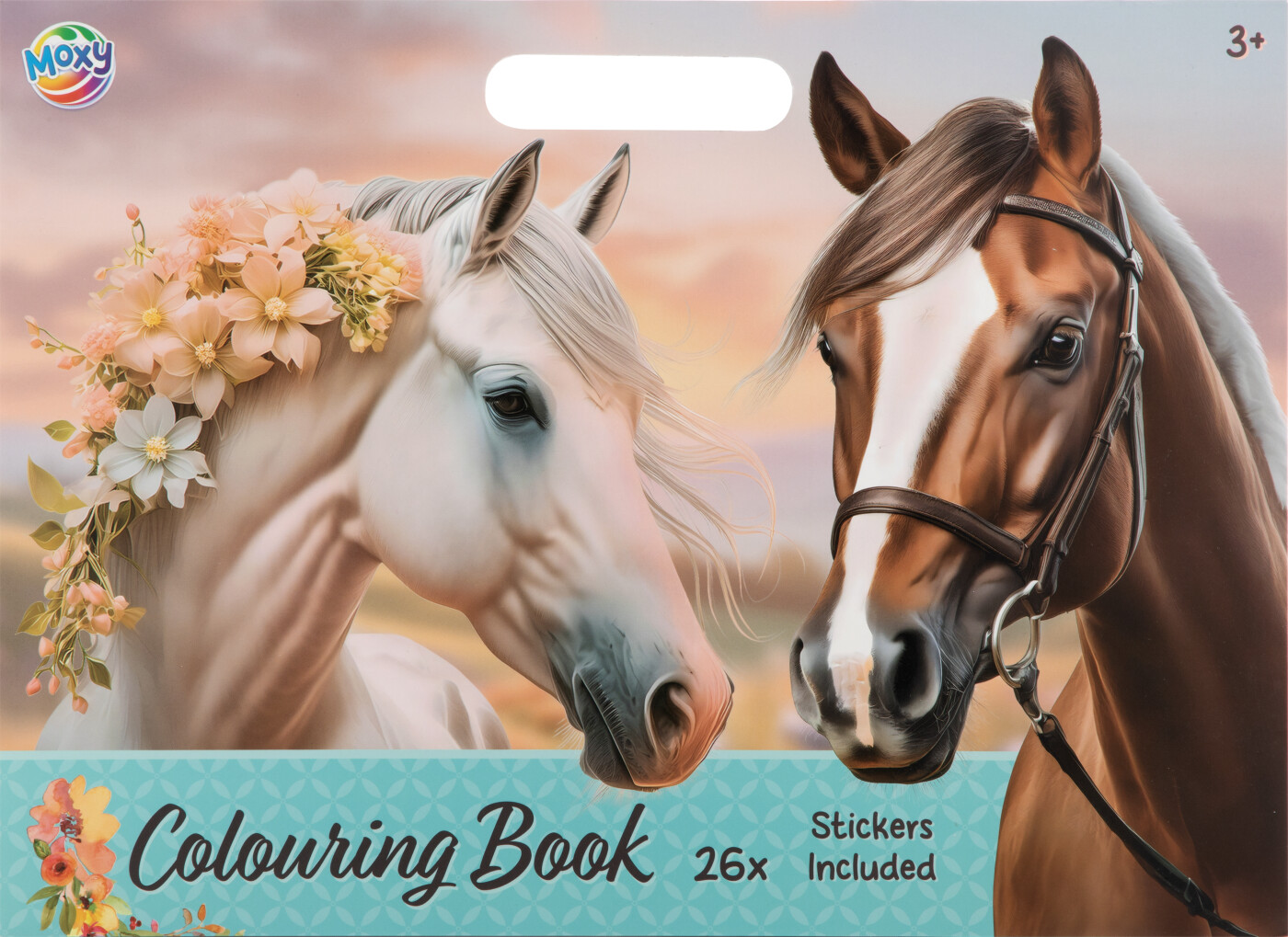 Moxy - Hestemalebog 26 X 35,5 Cm, 25 Ark + Klistermærkeark - Bog