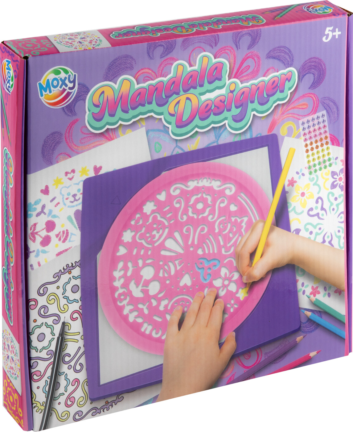 Mandala Sæt Inkl. Skabelon Og Papir - Til Børn Og Voksne - Moxy