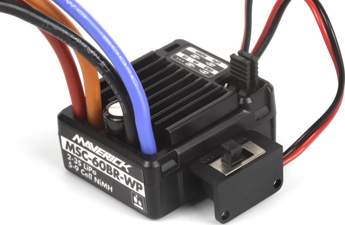 Msc-60br-wp Waterproof Esc With Tamiya Plug 60a - Mv150637 - Maverick Rc