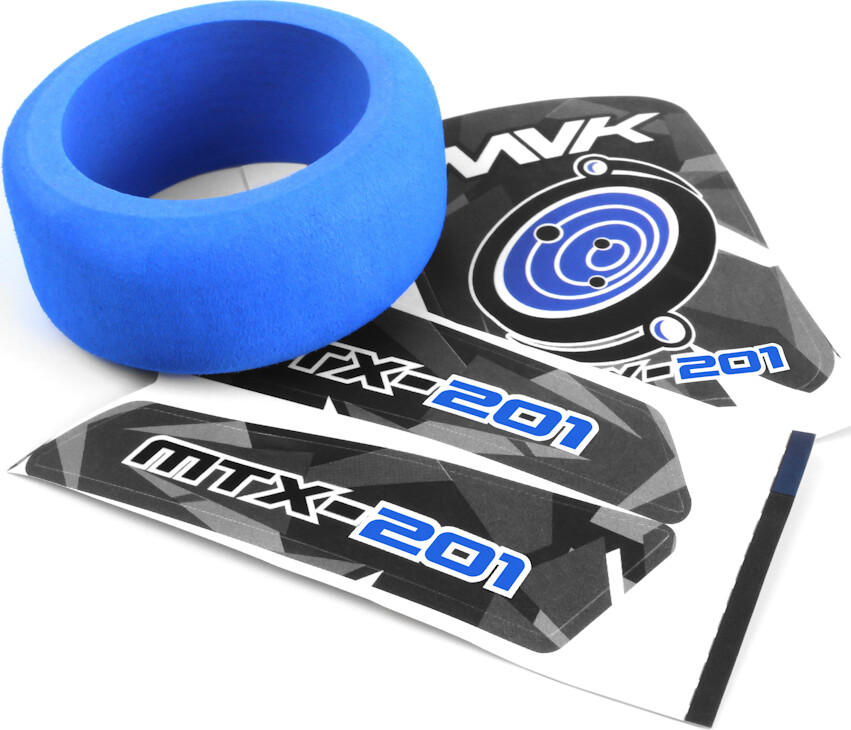 Mtx-201 Transmitter Wheel Foam & Decals (blue) - Mv150751 - Maverick Rc