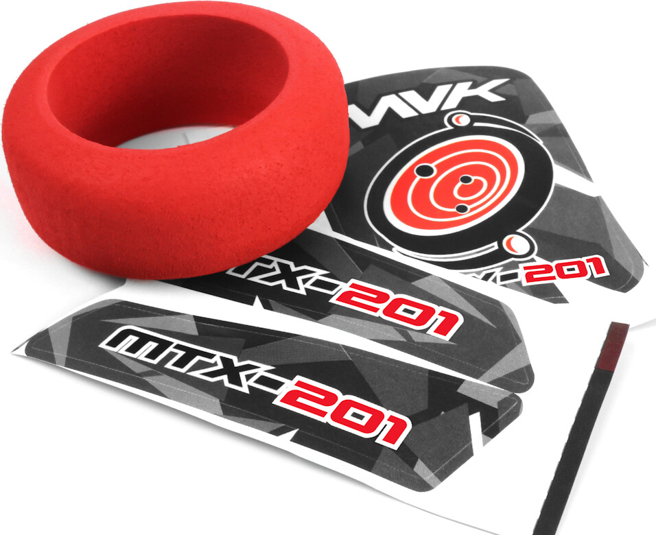 Mtx-201 Transmitter Wheel Foam & Decals (red) - Mv150752 - Maverick Rc