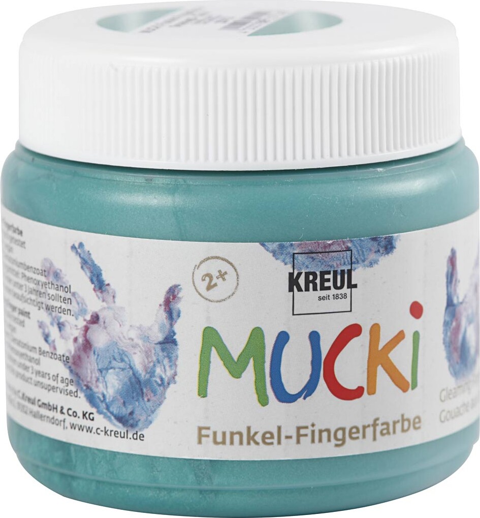 Mucki Fingermaling - Metal Grøn - 150 Ml