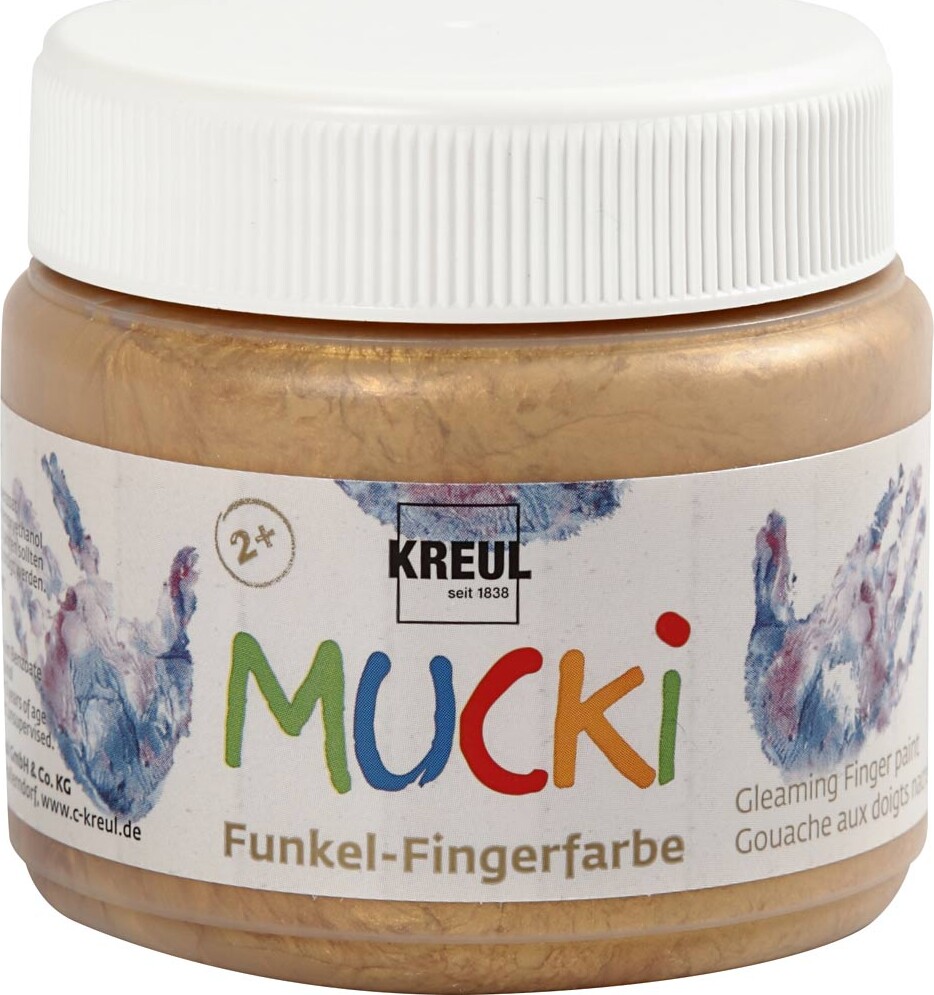 Mucki Fingermaling - Metal Guld - 150 Ml