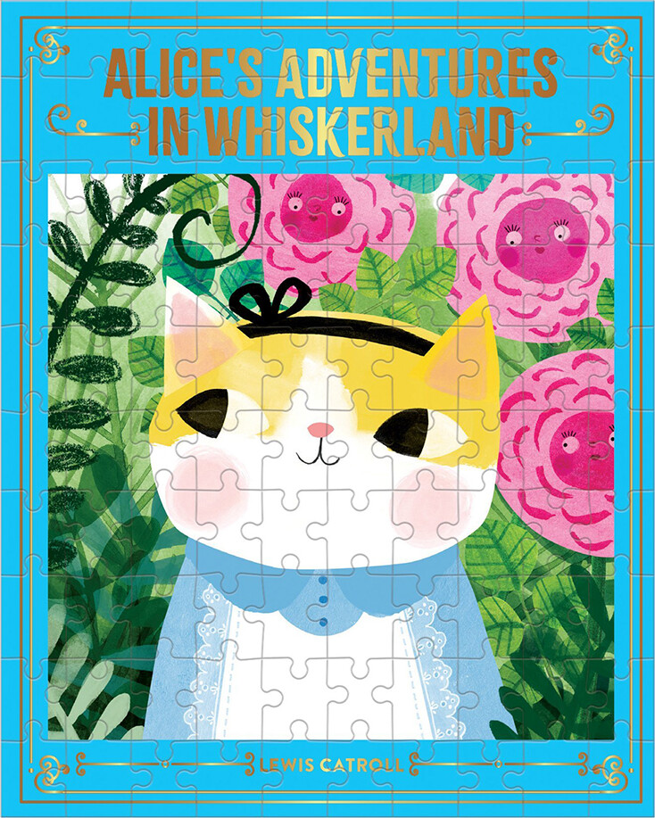 Mudpuppy - Puslespil 100 Brikker - Alice's Adventures In Whiskerland Bookish Cats