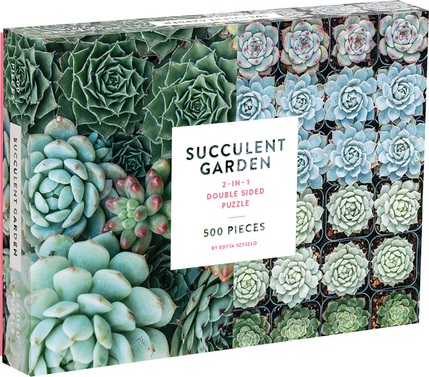 Mudpuppy - Puslespil 500 Brikker Dobbeltsidet - Succulent Garden