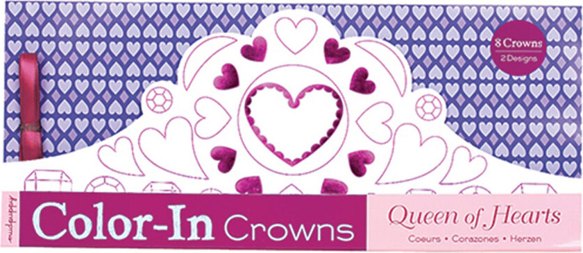 Mudpuppy - Sæt Med 8 Farv Selv Hatte Og Kroner - Dronning