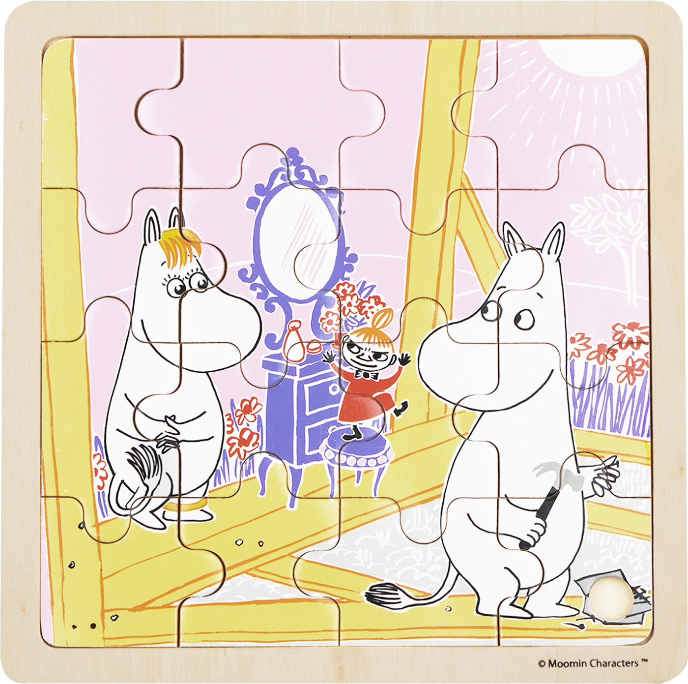 Moomin Puslespil 16 Pcs Wooden Puzzle Construction Fun