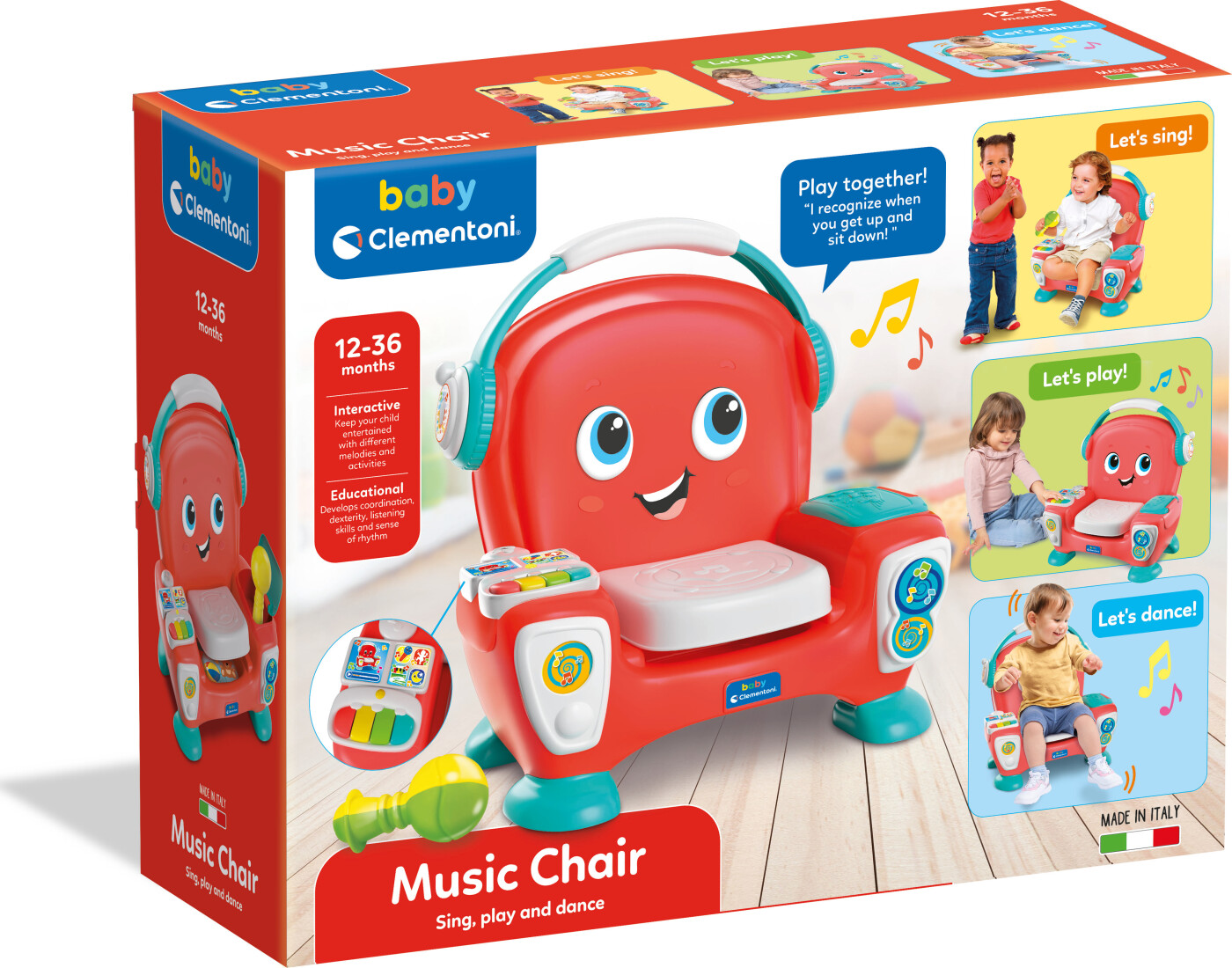 1: Musik Stol - Aktivitetslegetøj Med Spil Og Musik - Baby Clementoni