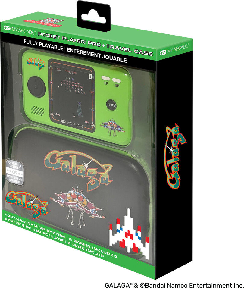 My Arcade - Pocket Player Pro + Rejseetui Galaga Gaming System - 2.75 Display