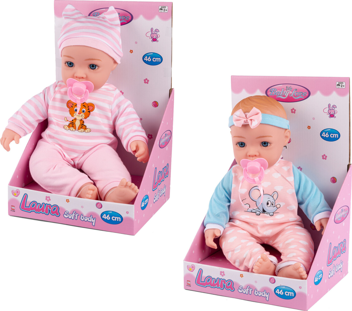 My Baby Laura Softbody Dukke Med Sut - 46 Cm - Assorteret