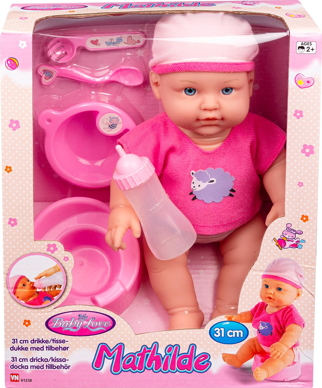 My Baby Love - Mathilde Drikke-tisse Dukke - 31 Cm - Vn 61238