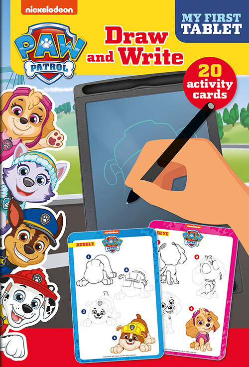Tegne Tablet Til Børn - Paw Patrol - 20 Tegnekort