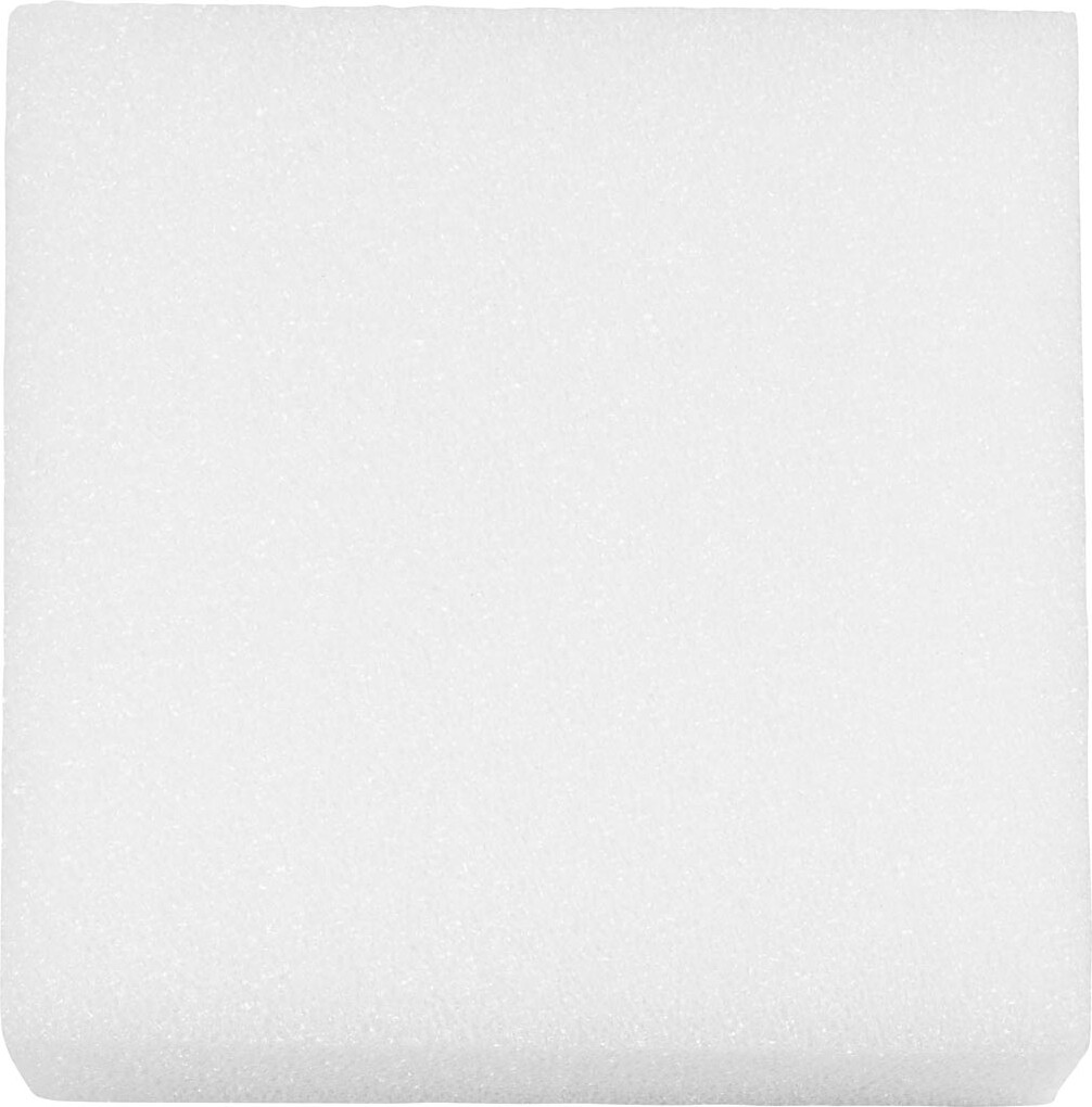 Nålefilteplade - Str. 20x20 Cm - Tykkelse 4.5 Cm - Hvid - 1 Stk.