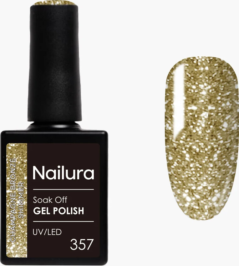 Nailura - Gel Polish 357 - Champagne Bronze Shimmer - 10 Ml