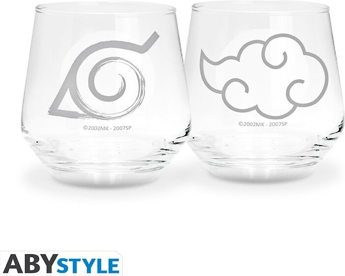 ABYstyle - NARUTO SHIPPUDEN - 2 Glass Set - Konoha & Akatsuki x2 - Glas