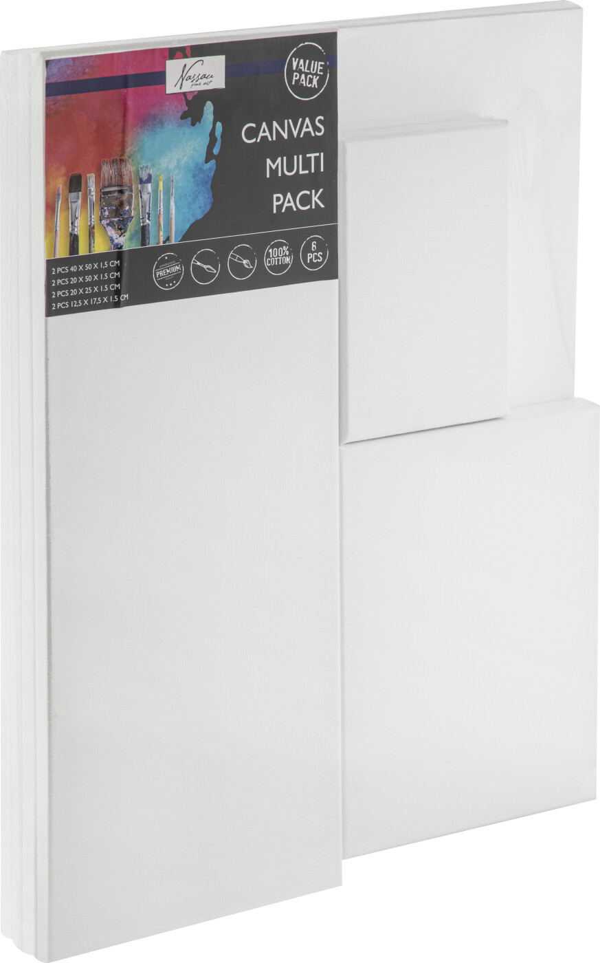 Nassau Fine Art - Malerlærred Sæt - Forskellige Størrelser - 8 Stk