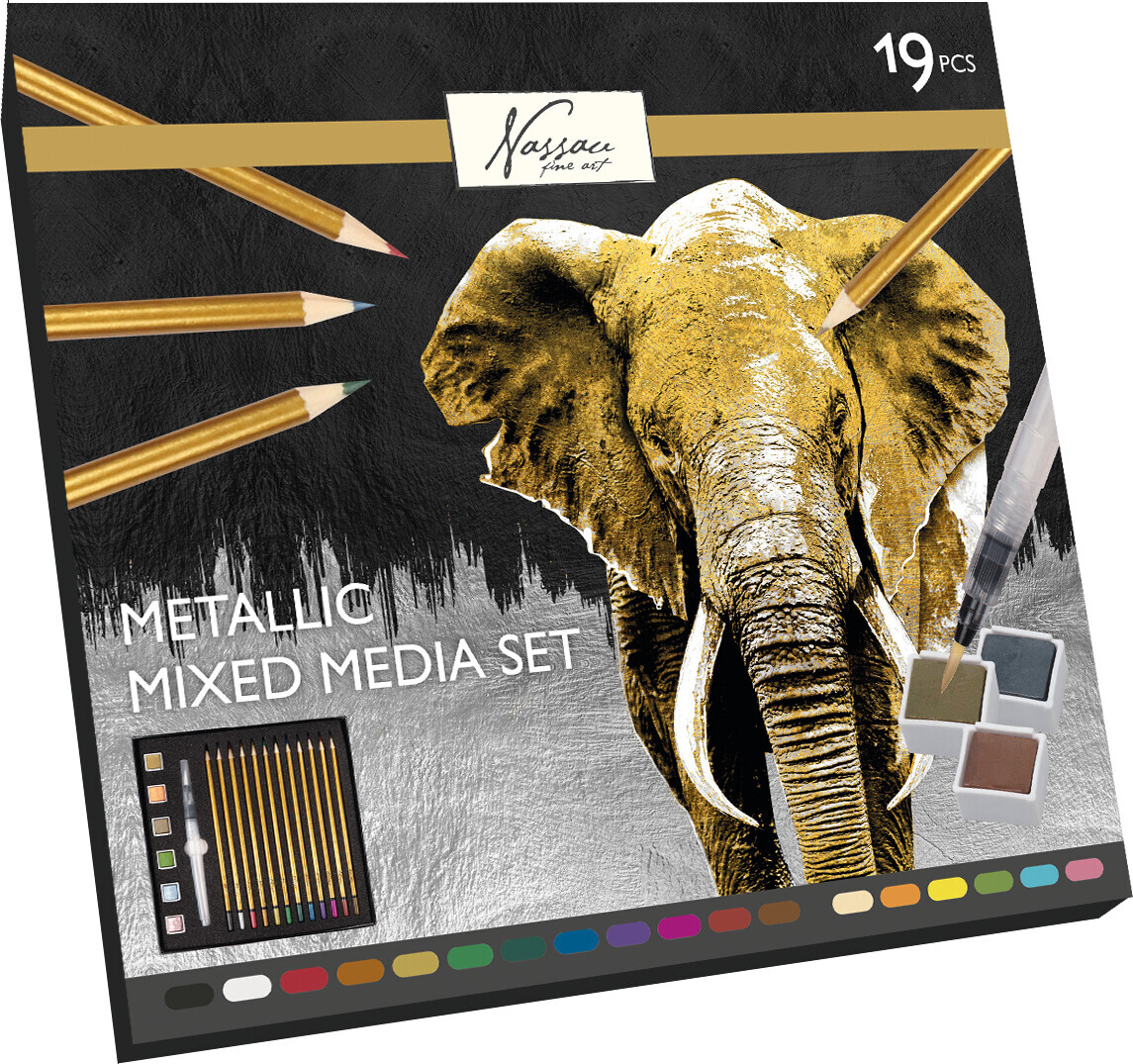 Nassau Fine Art - Metallic Farveblyanter Og Akvarelmaling