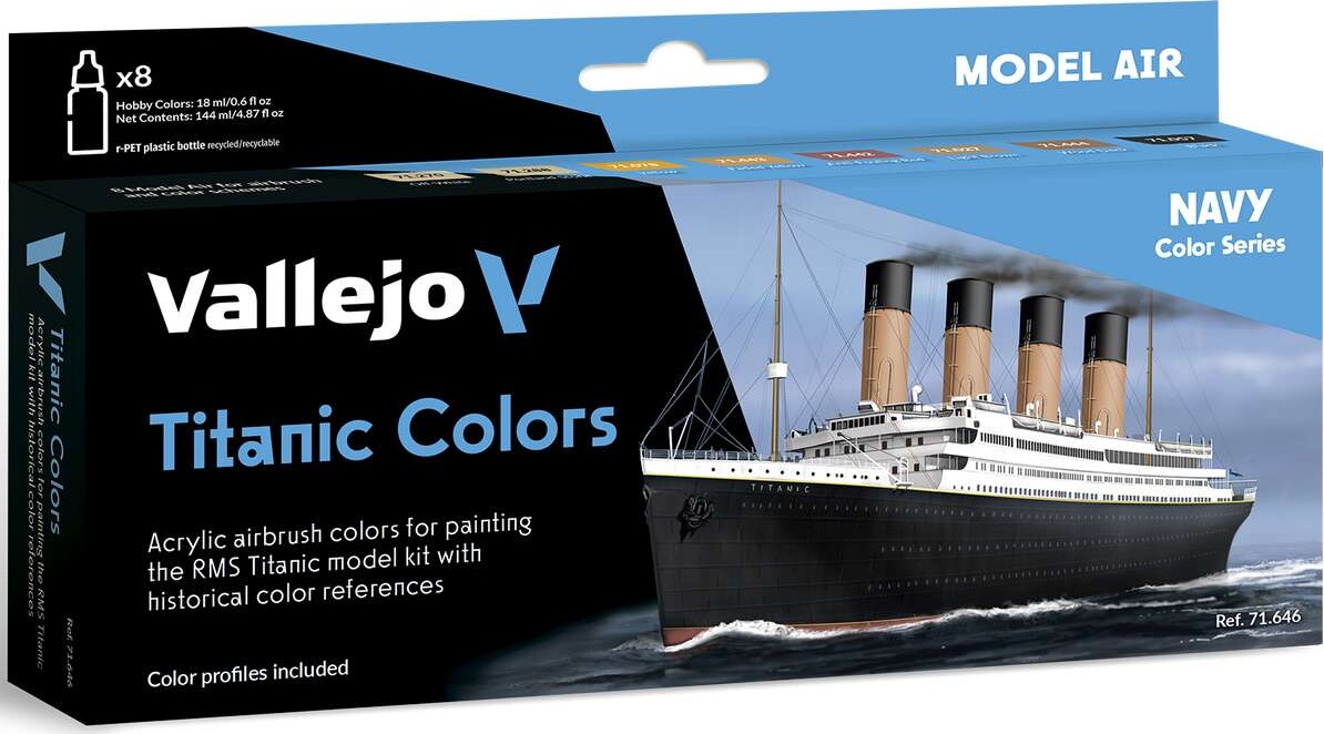 Vallejo - Titanic Maling Sæt - 8x17 Ml - 71646