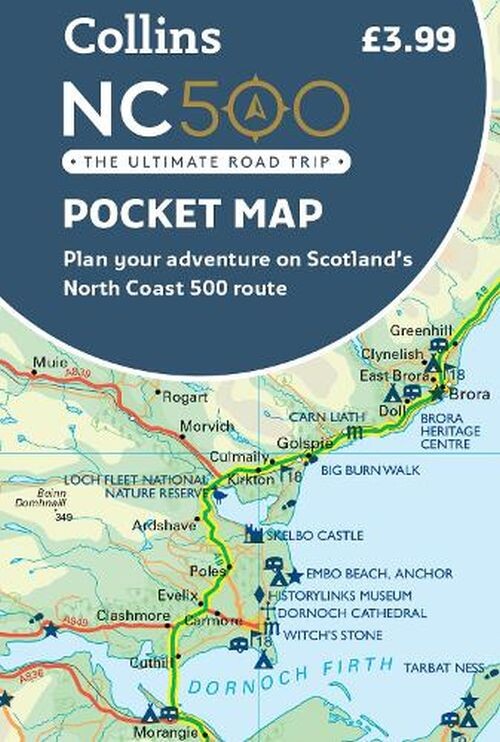 Billede af Nc500 Pocket Map - Plan Your Adventure On Scotland's North Coast 500 Route - Collins - English Book