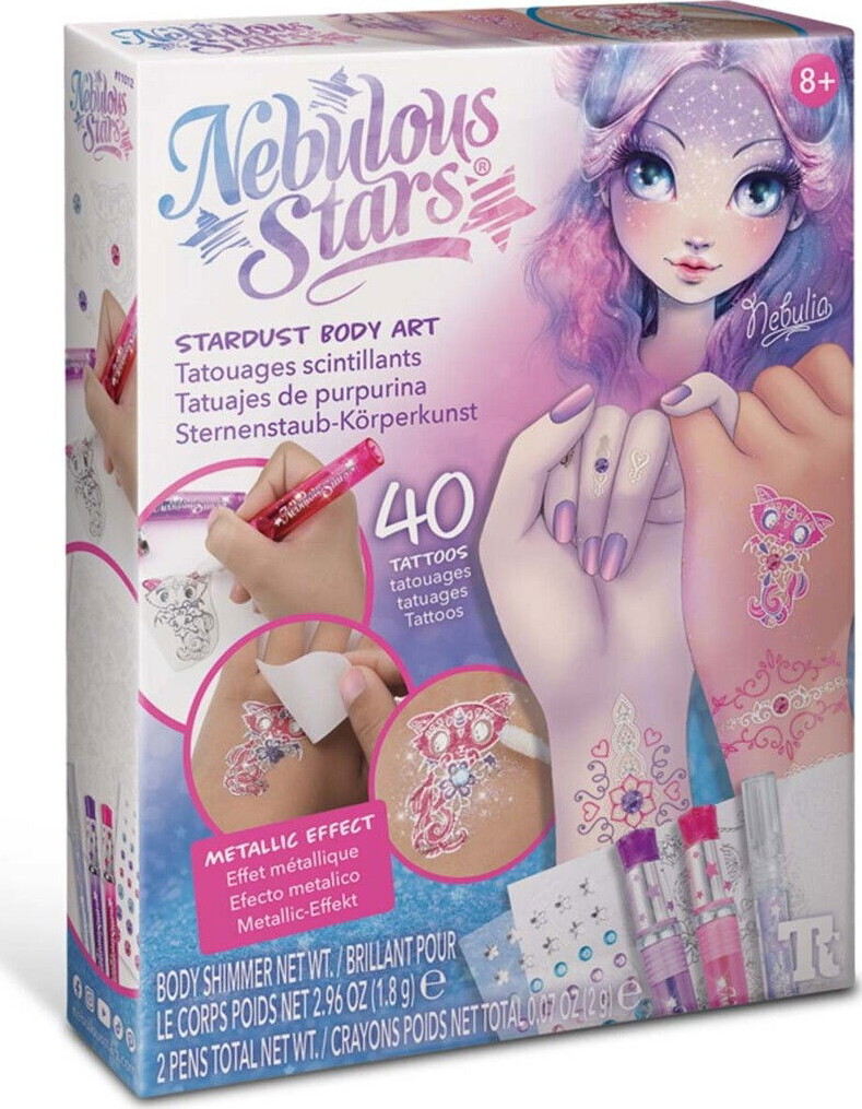 Nebulous Stars - Tattoo Body Art - Glimmer Tatoveringer - 40 Stk