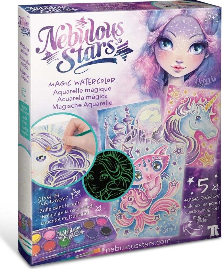 Nebulous Stars - Magisk Vandfarve Sæt - Glow In The Darl