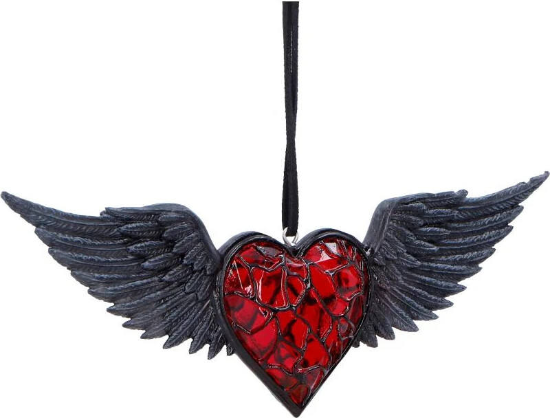 Nemesis Now - Nemesis - House Of Obscura - Black Winged Heart Hanging Ornament