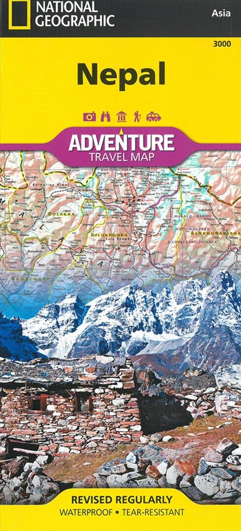 Billede af Nepal Adventure Travel Map - National Geographics - English Book