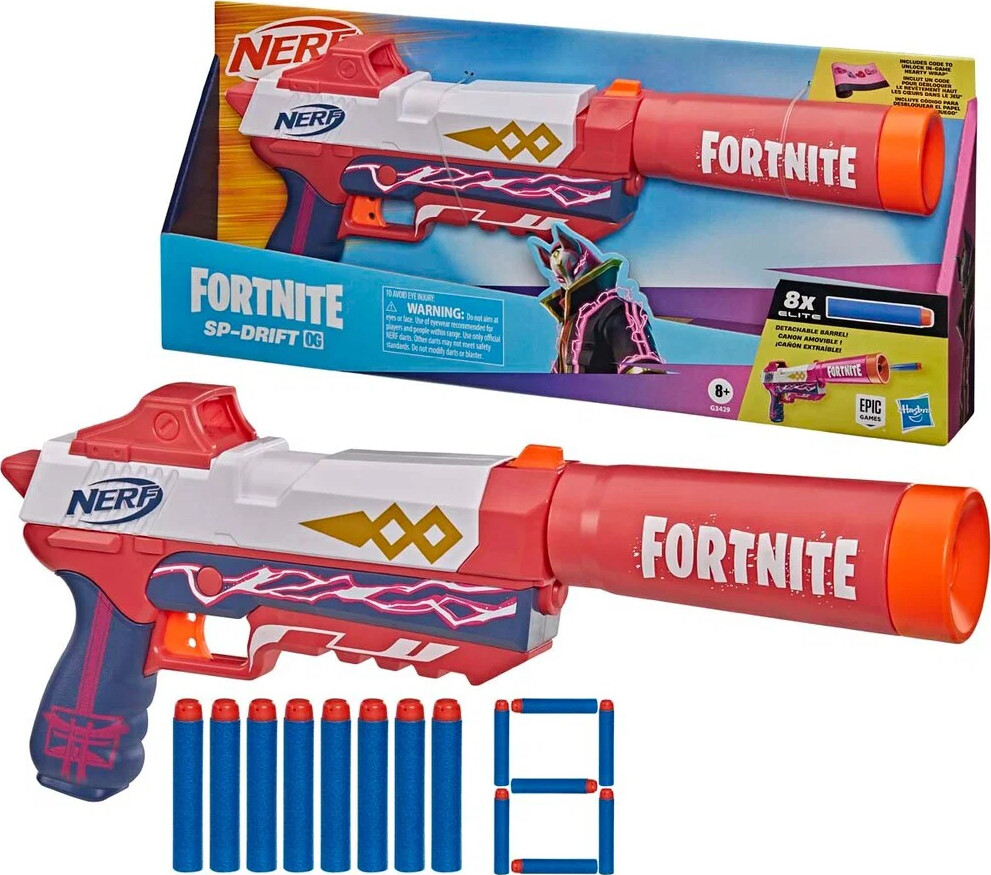 Nerf - Fortnite Sp Drift - Blaster Med 8 Skud - Hasbro G3429