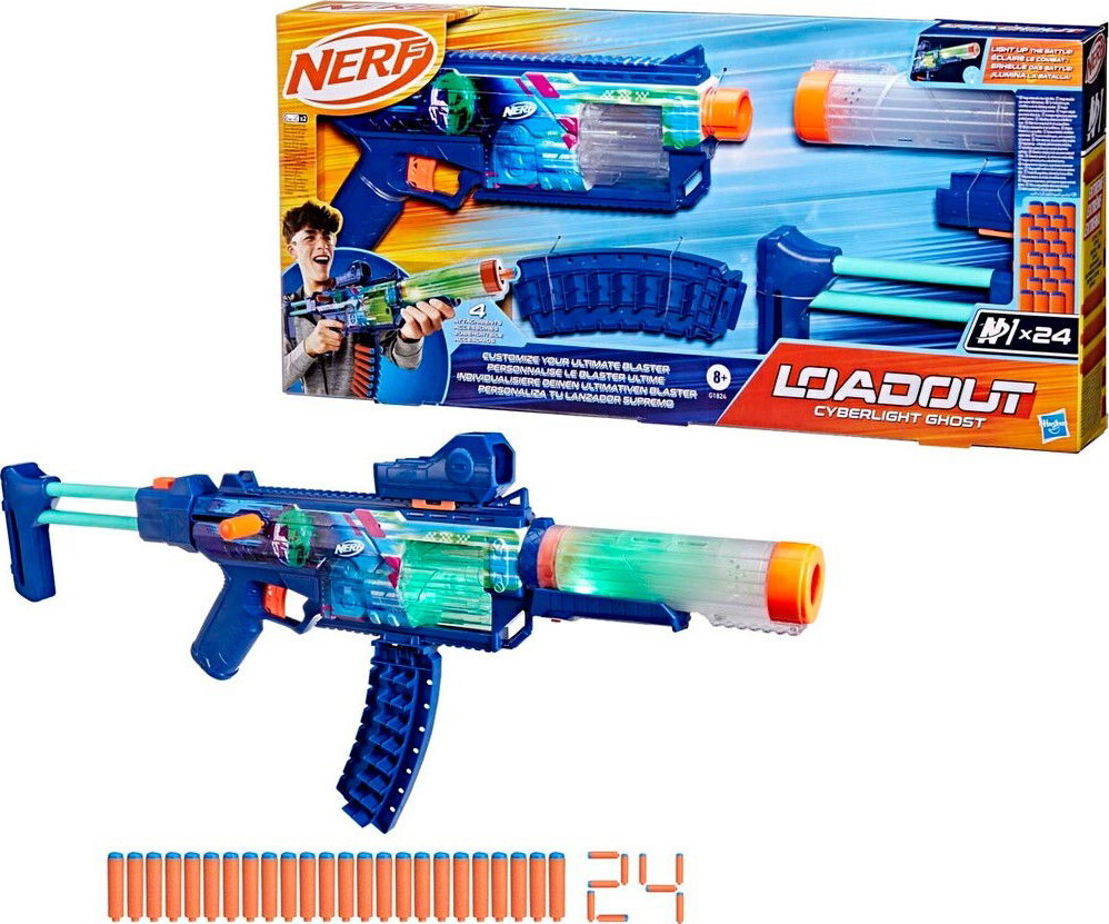 Nerf - Loadout Cyberlight Ghost Blaster - 24 Skud - Hasbro G1824