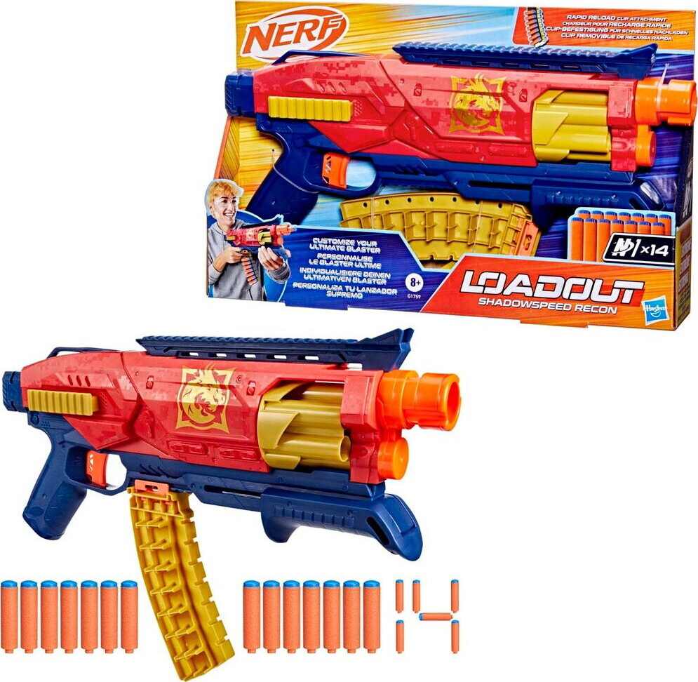 Nerf - Loadout Shadowspeed Recon Blaster + 14 Skud - G1759