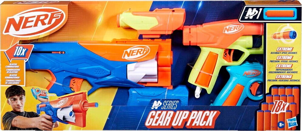 Nerf - N Serie Gear Up Pack - 3 Blasters Inkl. 18 Skud - F8633