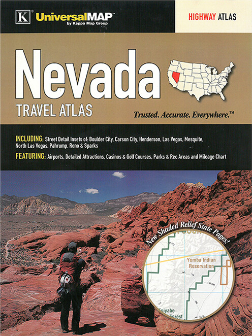 Nevada Travel Atlas - Kappamap - English Book